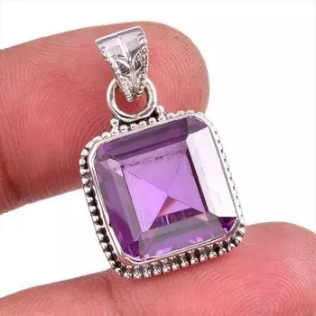 Natural Alexandrite Gemstone 925 Solid Sterling Silver Gift Pendant 1.25 h3l22