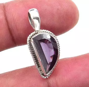 Natural Alexandrite Gemstone 925 Solid Sterling Silver Jewelry Pendant 1 h6A64