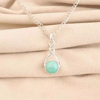 Natural Amazonite Gemstone 925 Sterling Silver Jewelry Handmade Pendant For Gift CP-25-29
