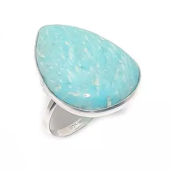 Natural Amazonite Gemstone 925 Sterling Silver Jewelry Ring Size 7.5 f6e65
