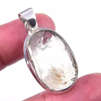 Natural Amazonite Gemstone Handmade 925 Solid Sterling Silver Pendant 1.50 F8t30
