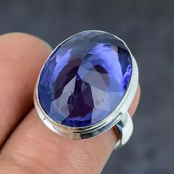 Natural Amethyst Gemstone 925 Sterling Silver Jewelry Ring Size 6.5 d0J77