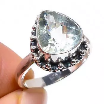 Natural Amethyst Gemstone Handmade 925 Solid Sterling Silver Ring Size 6 N1a93