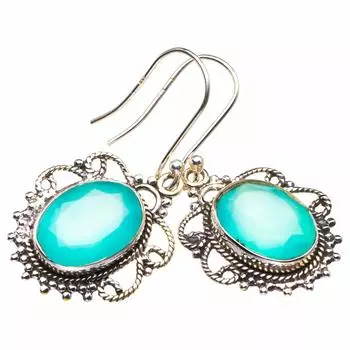 Natural Amethyst Handmade 925 Sterling Silver Earrings 1.75 D3721