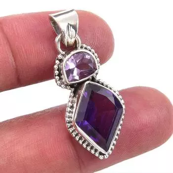 Natural Amethyst,Pink Amethyst 925 Solid Sterling Silver Gift Pendant 1.50 c7i97