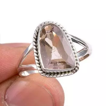 Natural Ametrine Gemstone 925 Solid Sterling Silver Jewelry Ring Size 10 o9q51
