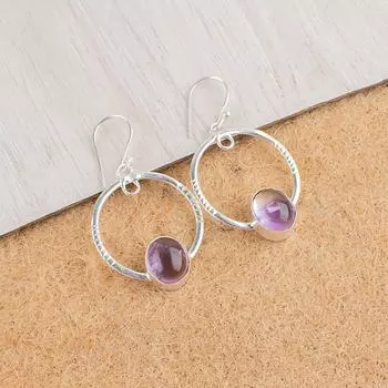 Natural Ametrine Gemstone 925 Sterling Silver Handcrafted Jewelry Earrings 1.37 EE-67-39