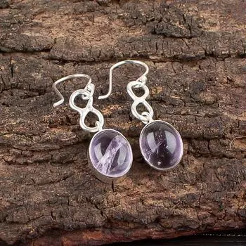 Natural Ametrine Gemstone 925 Sterling Silver Jewelry Handmade Earrings 1.60 EE-12-24
