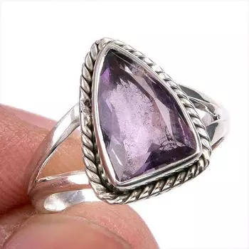 Natural Ametrine Gemstone Handmade 925 Solid Silver Jewelry Ring Size 6 i9B81