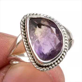 Natural Ametrine Gemstone Handmade 925 Solid Silver Jewelry Ring Size 5.5 o7g37