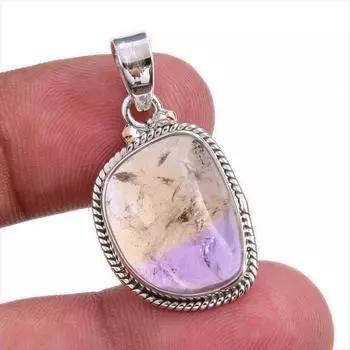 Natural Ametrine Gemstone Handmade 925 Solid Silver Jewelry Pendant 1.50 p2G47