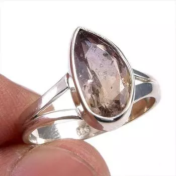 Natural Ametrine Gemstone Handmade 925 Solid Silver Jewelry Ring Size 7 d0w92