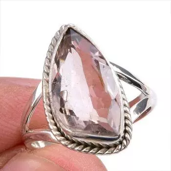 Natural Ametrine Gemstone Handmade 925 Solid Silver Jewelry Ring Size 6.5 Z9p25