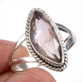 Natural Ametrine Gemstone Handmade 925 Solid Silver Jewelry Ring Size 7.5 q2e65