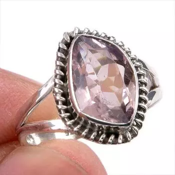 Natural Ametrine Gemstone Handmade 925 Solid Silver Jewelry Ring Size 7 e9i51