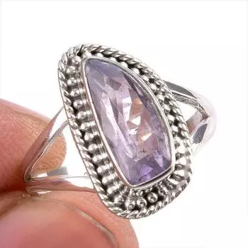 Natural Ametrine Gemstone Handmade 925 Solid Silver Jewelry Ring Size 6.5 L4K63