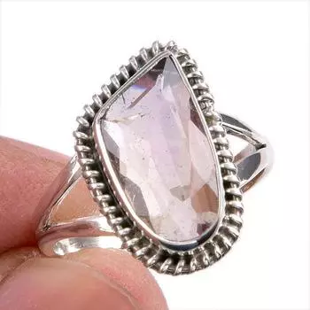 Natural Ametrine Gemstone Handmade 925 Solid Silver Jewelry Ring Size 7.5 L2i75