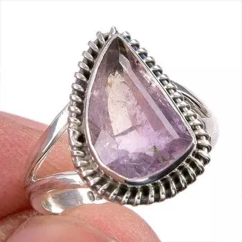 Natural Ametrine Gemstone Handmade 925 Solid Silver Jewelry Ring Size 5.5 t2z07