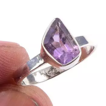 Natural Ametrine Gemstone Handmade 925 Solid Sterling Silver Ring Size 6.5 n0J32