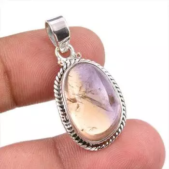 Natural Ametrine Gemstone Handmade 925 Solid Sterling Silver Pendant 1.50 D8T06