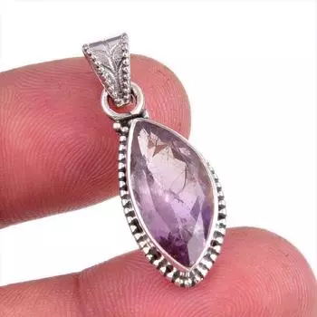 Natural Ametrine Gemstone Handmade 925 Solid Sterling Silver Pendant 1.25 T3q25
