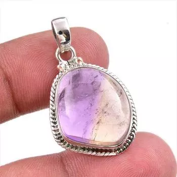 Natural Ametrine Gemstone Handmade 925 Solid Sterling Silver Pendant 1.50 G6K89