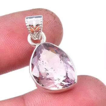 Natural Ametrine Gemstone Handmade 925 Solid Sterling Silver Pendant 1.25 s4l44