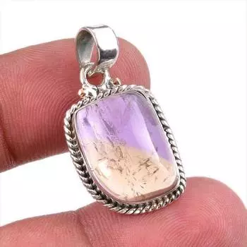 Natural Ametrine Gemstone Handmade 925 Solid Sterling Silver Pendant 1.50 y2V52