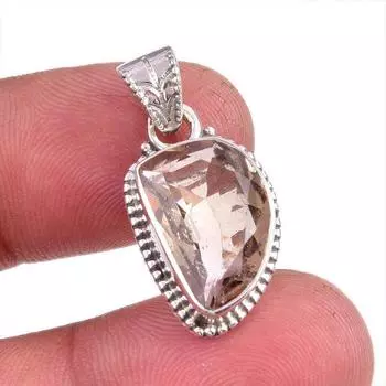 Natural Ametrine Gemstone Handmade 925 Solid Sterling Silver Pendant 1.25 G8R02