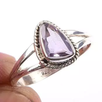Natural Ametrine Gemstone Handmade 925 Solid Sterling Silver Ring Size 10 J6N83