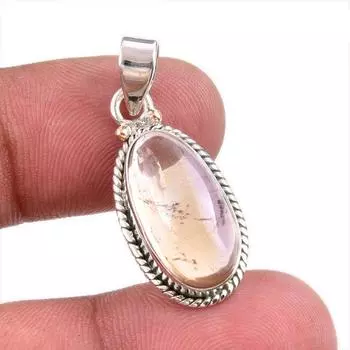 Natural Ametrine Gemstone Handmade 925 Solid Sterling Silver Pendant 1.50 h2Q42