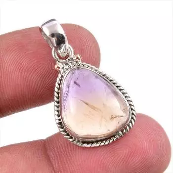 Natural Ametrine Gemstone Handmade 925 Solid Sterling Silver Pendant 1.50 a2y43