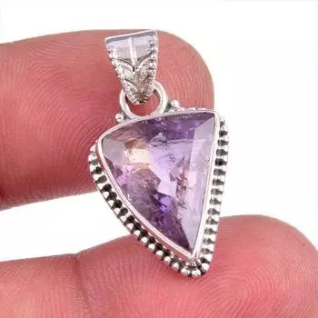 Natural Ametrine Gemstone Handmade 925 Solid Sterling Silver Pendant 1.25 s7a33