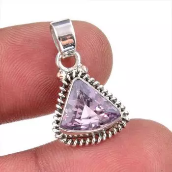 Natural Ametrine Gemstone Handmade 925 Solid Sterling Silver Pendant 1 V9a87