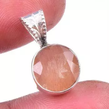 Natural Angel s Hair Rutile Gemstone 925 Solid Sterling Silver Pendant 1 G9Z79
