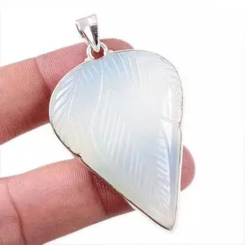 Natural Aqua Chalcedony Gemstone 925 Solid Sterling Silver Pendant 2.25 E6a25