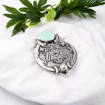 Natural Aqua Chalcedony Gemstone 925 Sterling Silver Handmade Necklace Pendant CP-22-17