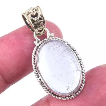 Natural Aquamarine Gemstone 925 Solid Sterling Silver Jewelry Pendant 1.25 G2b79