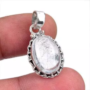 Natural Aquamarine Gemstone 925 Solid Sterling Silver Jewelry Pendant 1.25 Y2D95