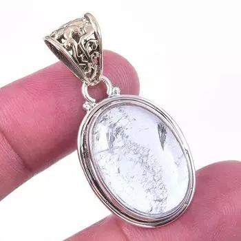 Natural Aquamarine Gemstone 925 Solid Sterling Silver Jewelry Pendant 1.50 v9e18