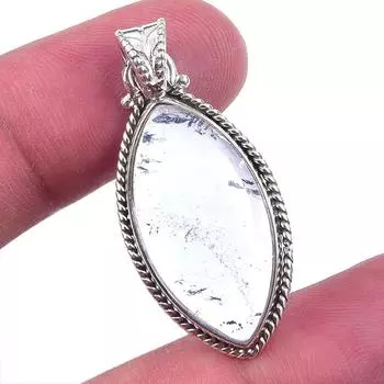 Natural Aquamarine Gemstone 925 Solid Sterling Silver Jewelry Pendant 1.50 M9E52