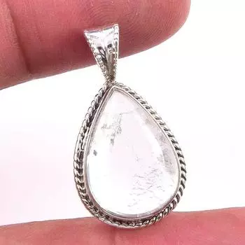 Natural Aquamarine Gemstone 925 Solid Sterling Silver Jewelry Pendant 1.25 T3S24