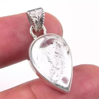 Natural Aquamarine Gemstone 925 Solid Sterling Silver Jewelry Pendant 1.25 M2r42