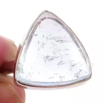 Natural Aquamarine Gemstone Handmade 925 Solid Sterling Silver Ring Size 9 s4g78