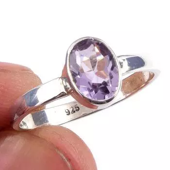 Natural Aquamarine Gemstone Handmade 925 Solid Sterling Silver Ring Size 8 s6Q00