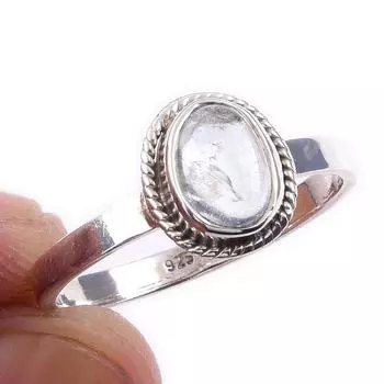 Natural Aquamarine Gemstone Handmade 925 Solid Sterling Silver Ring Size 10 P2l09