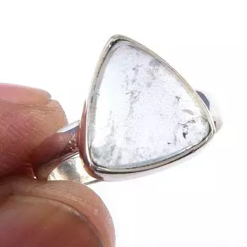 Natural Aquamarine Gemstone Handmade 925 Solid Sterling Silver Ring Size 7 z2K16