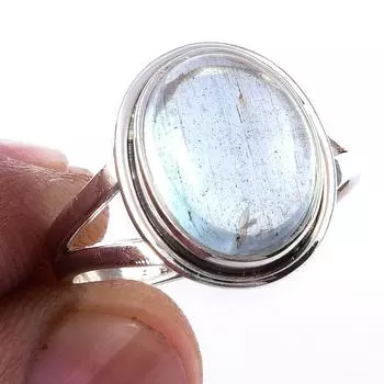 Natural Aquamarine Gemstone Handmade 925 Solid Sterling Silver Ring Size 7 G8B55