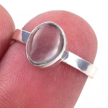 Natural Aquamarine Gemstone Handmade 925 Solid Sterling Silver Ring Size 6 w0W73