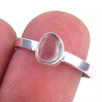 Natural Aquamarine Gemstone Handmade 925 Solid Sterling Silver Ring Size 8 o9E22